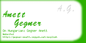 anett gegner business card